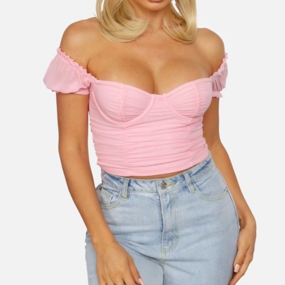 Stella Mesh Top- Pink - Picture 1 of 2